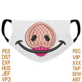Piglet face embroidery Design,Bear face Mouth,Adults Kids,Piglet face,Creative Mask embroidery,Piglet face mask embroidery design,K1329