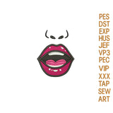 face mask embroidery design,lips embroidery,Adults Kids,sexy lips embroidery ,Creative Mask embroidery, Mouth mask,K1332