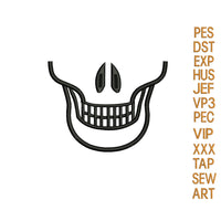 Skull face Mask embroidery design,skull Mouth,Adults Kids,Creative Mask embroidery,skull mask,K1334