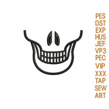 Skull face Mask embroidery design,skull Mouth,Adults Kids,Creative Mask embroidery,skull mask,K1334