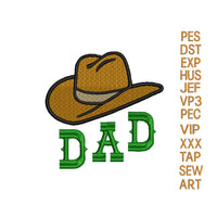 Dad with Hat embroidery design,Happy Father's Day embroidery design, Father's day Filled Embroidery Pattern,k1265
