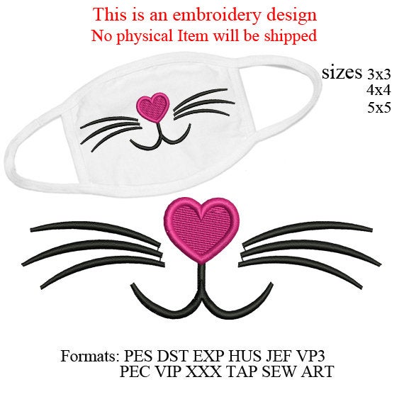 bunny face mask embroidery Design,cute bunny embroidery design 3035
