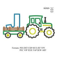 Tractor pulling J embroidery design,Tractor Applique embroidery design,birthday embroidery design,embroidery designs tractor,K1367